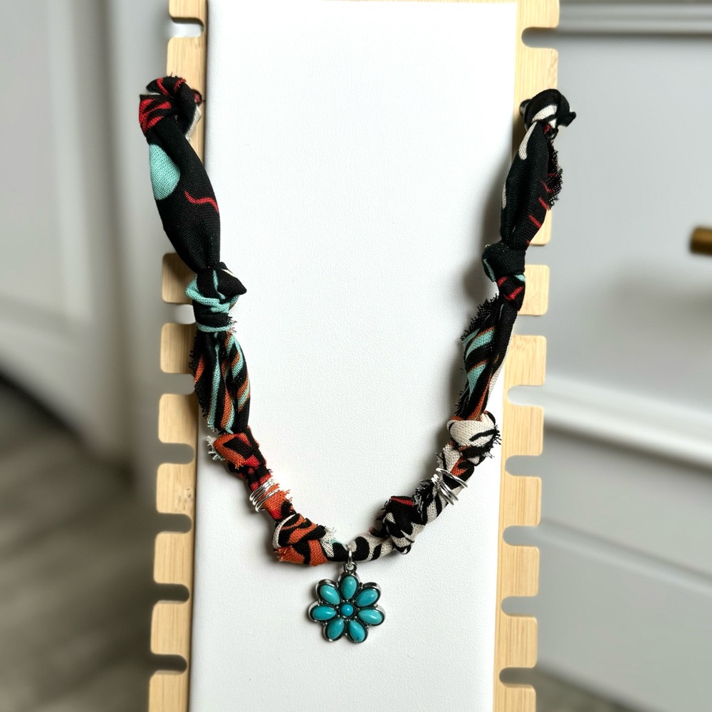 bandana charm necklace